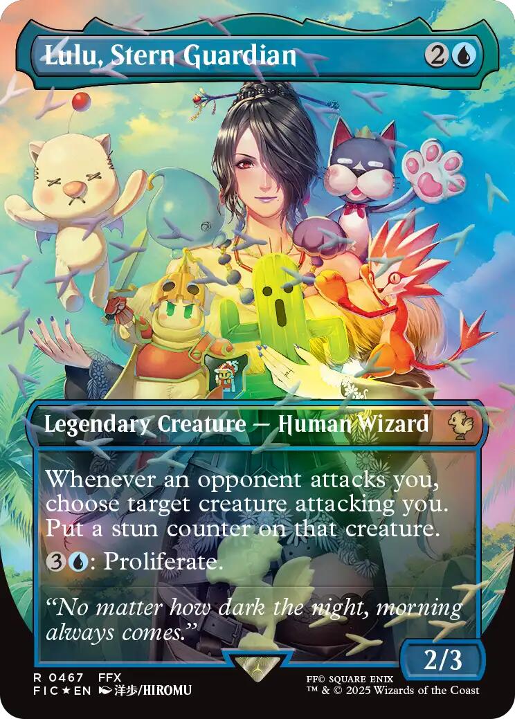 Lulu, Stern Guardian (Borderless) (Chocobo Track Foil) [FINAL FANTASY Commander] | Black Swamp Games
