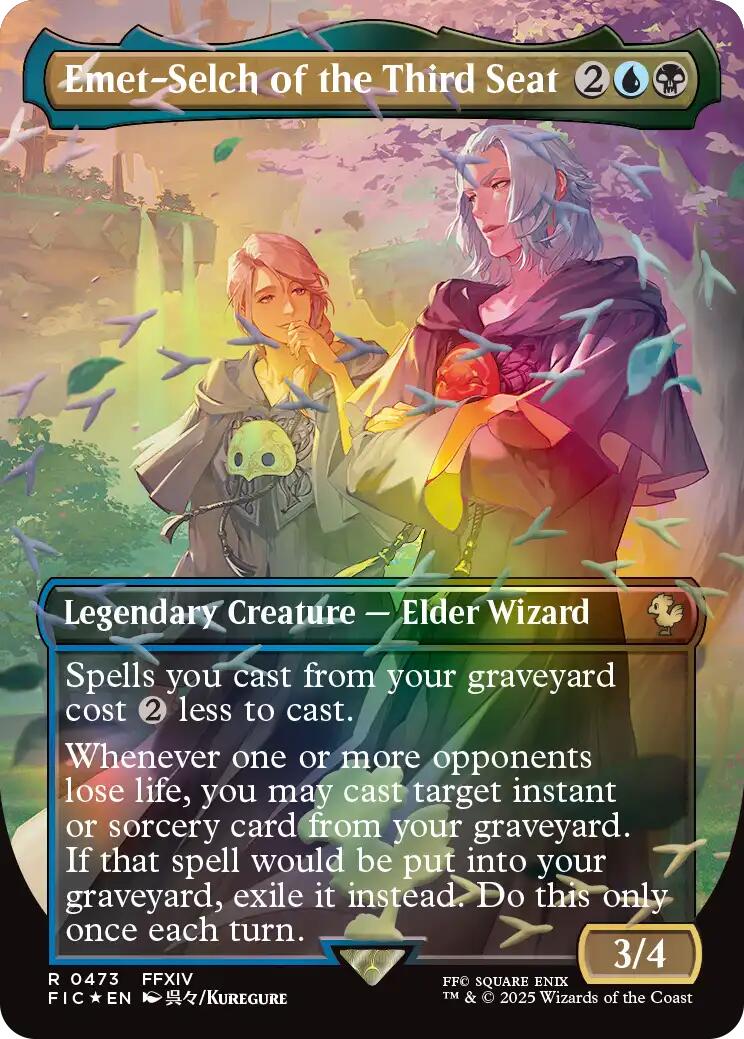 Emet-Selch of the Third Seat (Borderless) (Chocobo Track Foil) [FINAL FANTASY Commander] | Black Swamp Games