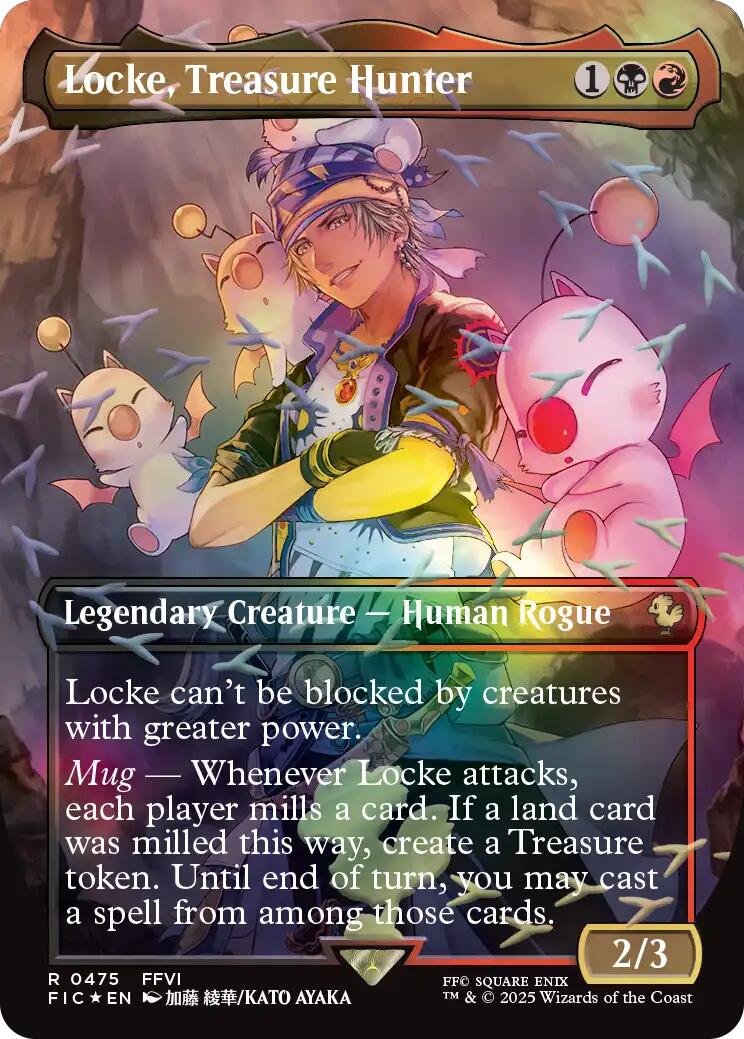 Locke, Treasure Hunter (Borderless) (Chocobo Track Foil) [FINAL FANTASY Commander] | Black Swamp Games