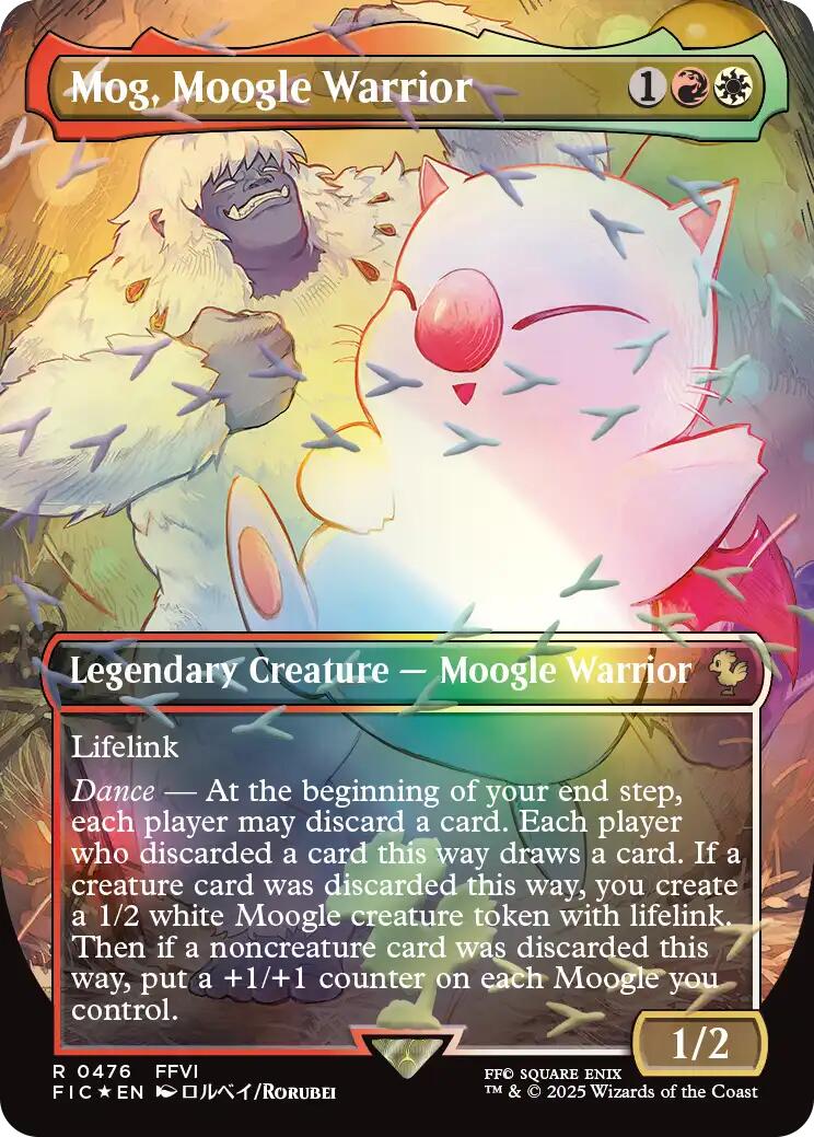 Mog, Moogle Warrior (Borderless) (Chocobo Track Foil) [FINAL FANTASY Commander] | Black Swamp Games
