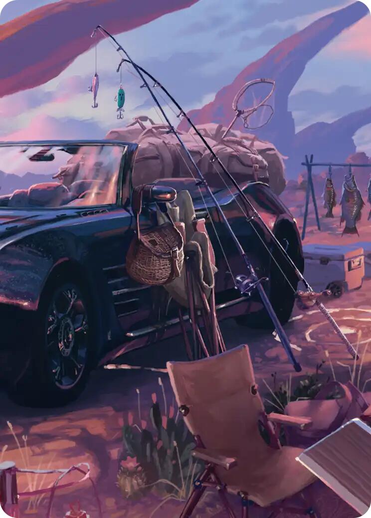 Fishing Gear Scene Art Card [FINAL FANTASY Art Series] | Black Swamp Games