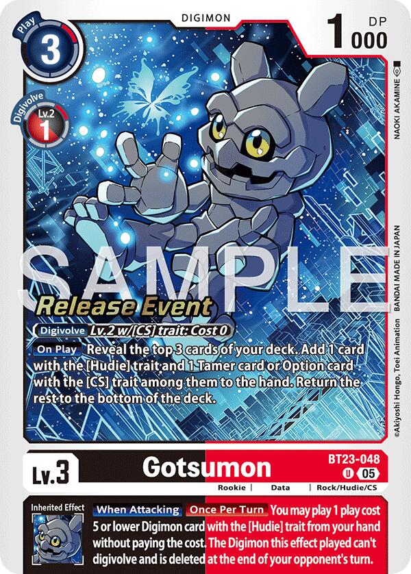 Gotsumon [BT23-048] [Hackers' Slumber Release Event Cards] | Black Swamp Games
