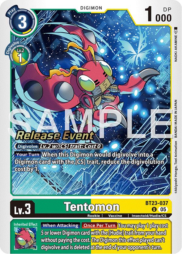 Tentomon [BT23-037] [Hackers' Slumber Release Event Cards] | Black Swamp Games