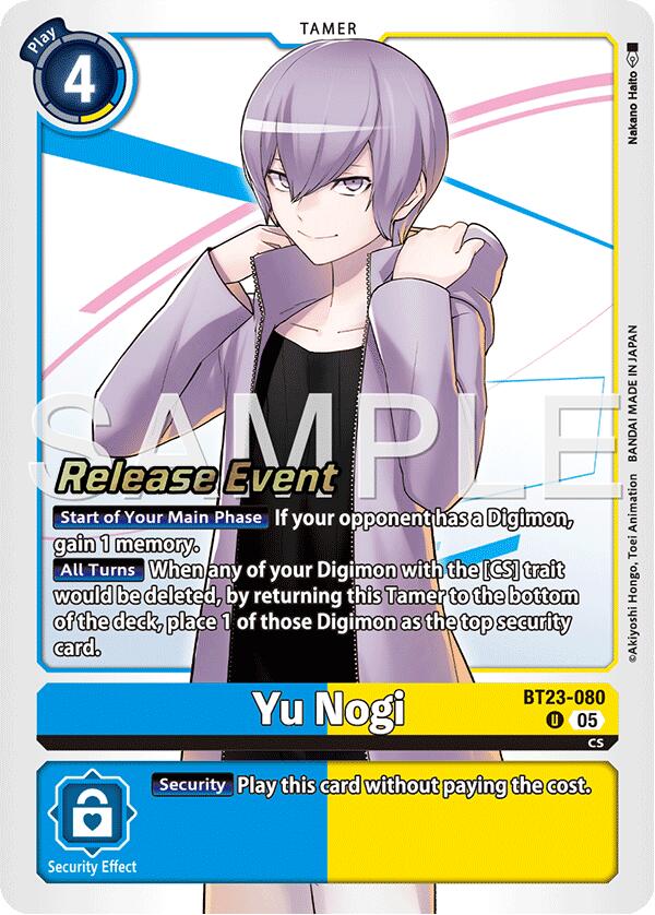 Yu Nogi [BT23-080] [Hackers' Slumber Release Event Cards] | Black Swamp Games