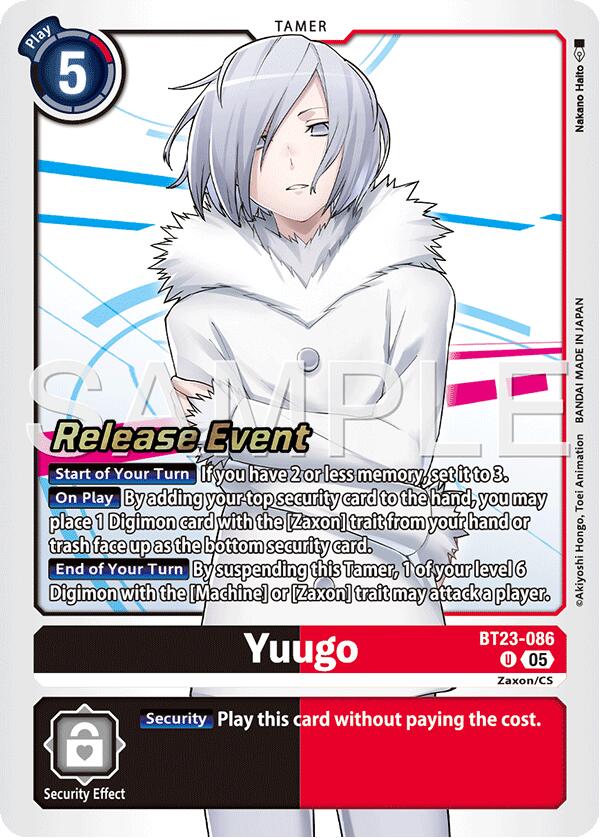 Yuugo [BT23-086] [Hackers' Slumber Release Event Cards] | Black Swamp Games