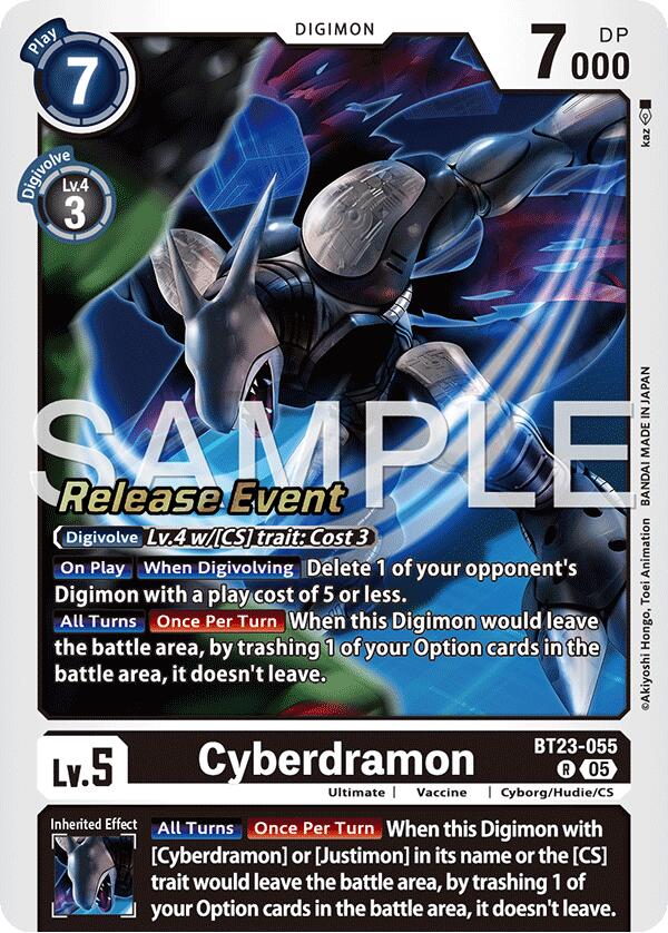 Cyberdramon [BT23-055] [Hackers' Slumber Release Event Cards] | Black Swamp Games