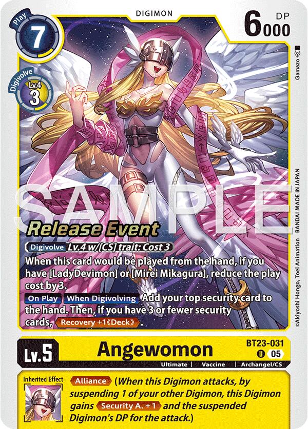 Angewomon [BT23-031] [Hackers' Slumber Release Event Cards] | Black Swamp Games