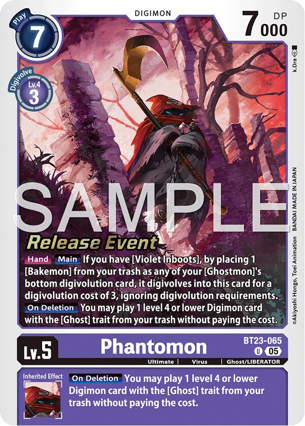 Phantomon [BT23-065] [Hackers' Slumber Release Event Cards] | Black Swamp Games