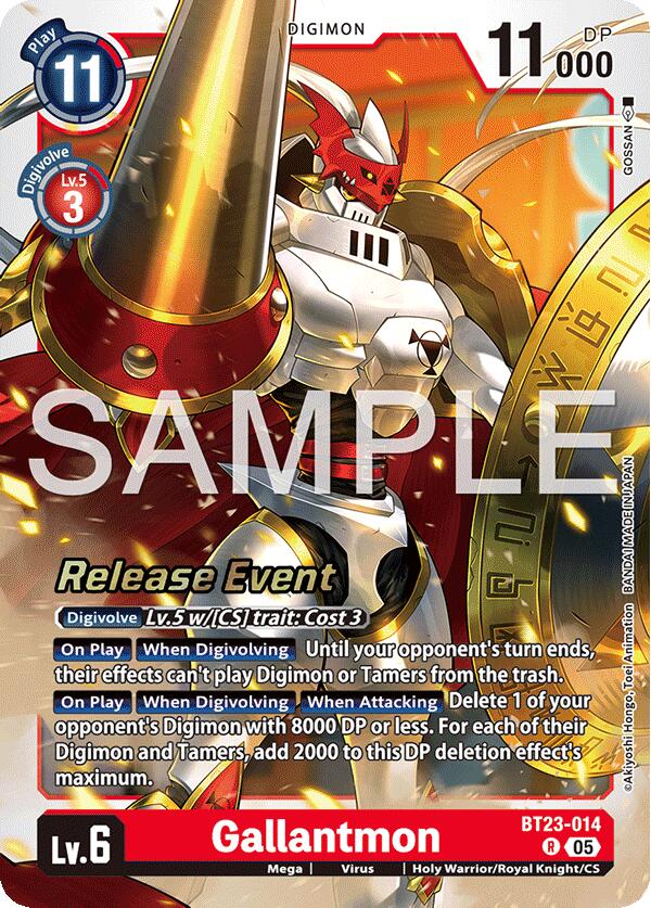 Gallantmon [BT23-014] [Hackers' Slumber Release Event Cards] | Black Swamp Games