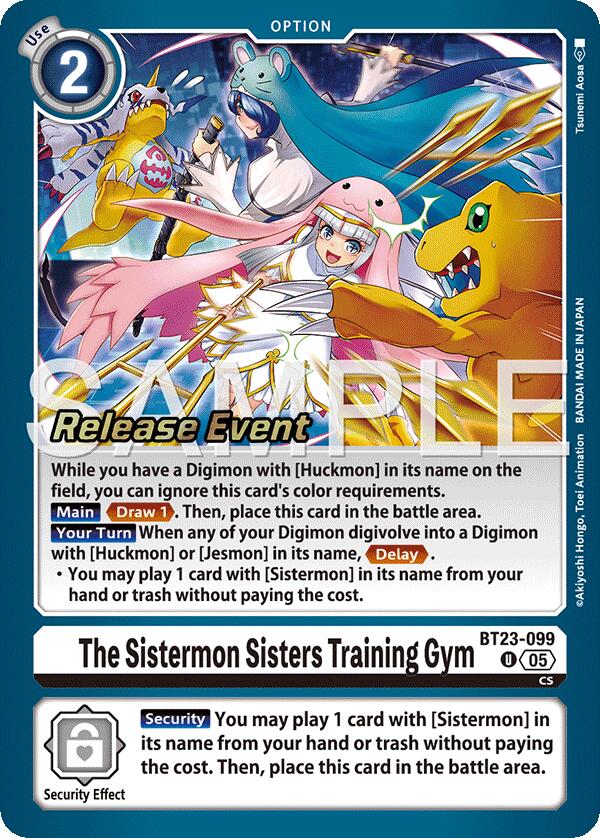 The Sistermon Sisters Training Gym [BT23-099] [Hackers' Slumber Release Event Cards] | Black Swamp Games