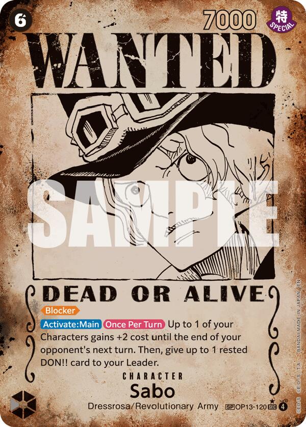 Sabo (Wanted Poster) [Carrying On His Will] | Black Swamp Games