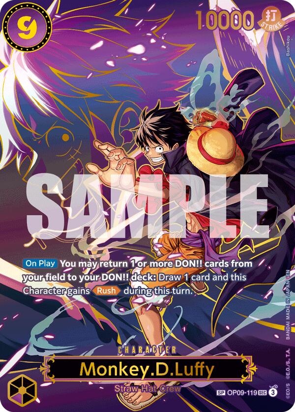Monkey.D.Luffy (OP09-119) (SP) [Carrying On His Will] | Black Swamp Games