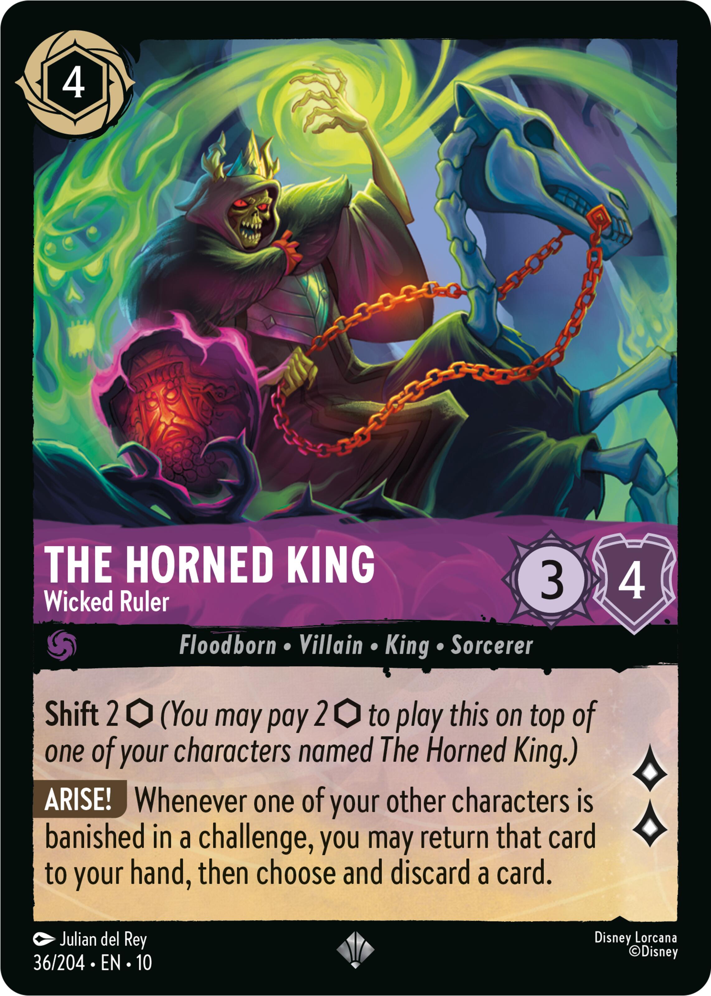 The Horned King - Wicked Ruler (36/204) [Whispers in the Well] | Black Swamp Games