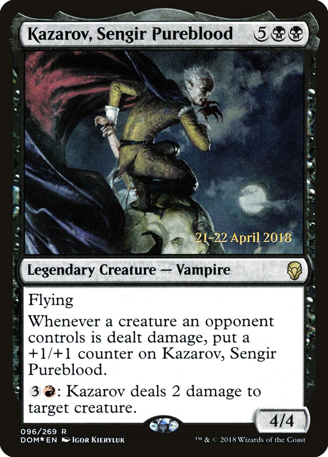 Kazarov, Sengir Pureblood [Dominaria Prerelease Promos] | Black Swamp Games