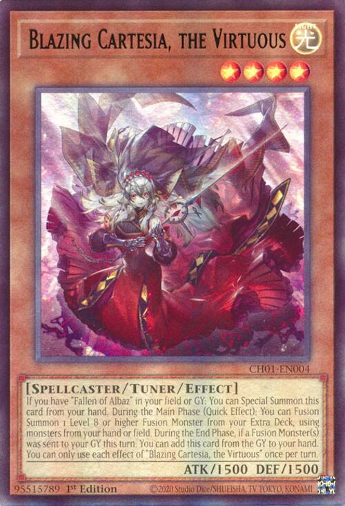 Blazing Cartesia, the Virtuous [CH01-EN004] Ultra Rare | Black Swamp Games