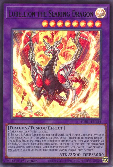 Lubellion the Searing Dragon [CH01-EN044] Ultra Rare | Black Swamp Games