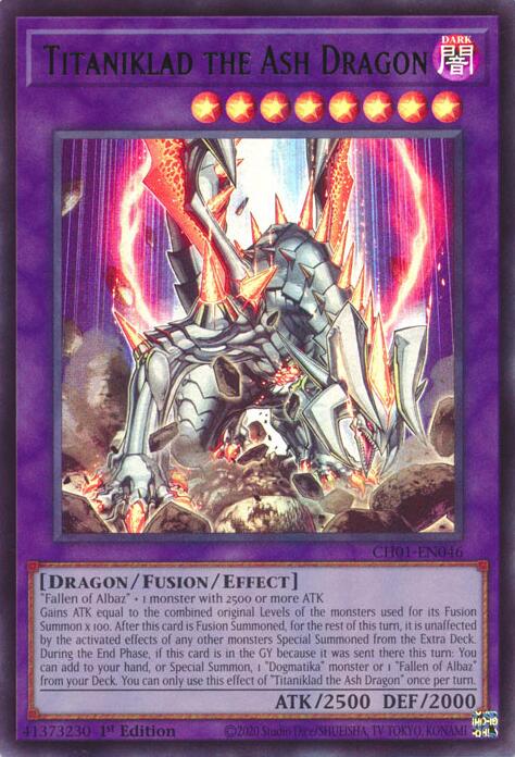 Titaniklad the Ash Dragon [CH01-EN046] Ultra Rare | Black Swamp Games