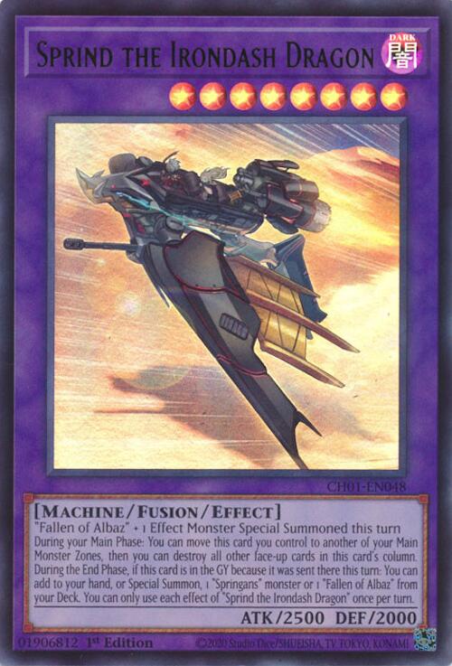 Sprind the Irondash Dragon [CH01-EN048] Ultra Rare | Black Swamp Games