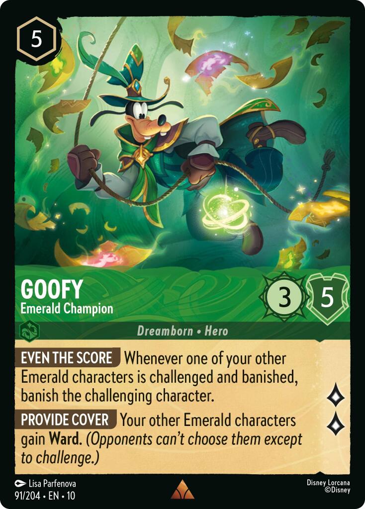 Goofy - Emerald Champion (91/204) [Whispers in the Well] | Black Swamp Games