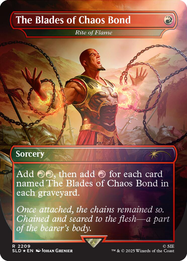 The Blades of Chaos Bond - Rite of Flame (Rainbow Foil) [Secret Lair Drop Series] | Black Swamp Games