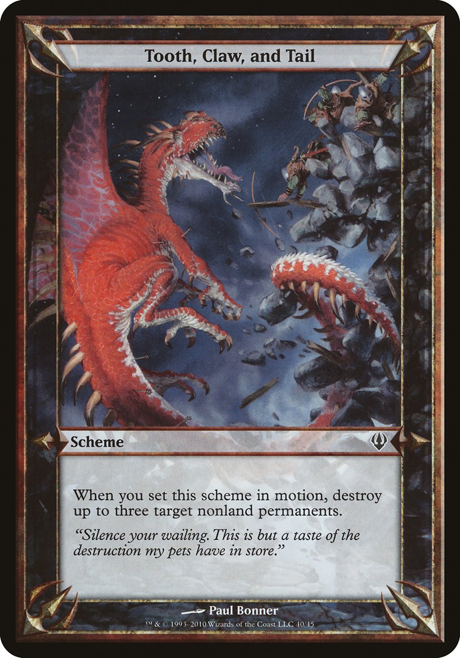 Tooth, Claw, and Tail (Schemes) [Archenemy Schemes] | Black Swamp Games