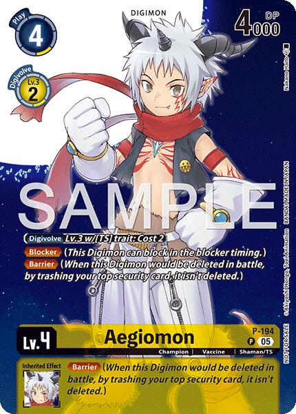 Aegiomon [P-194] (Digimon Story: Time Stranger Promo Pack) [Promotional Cards] | Black Swamp Games