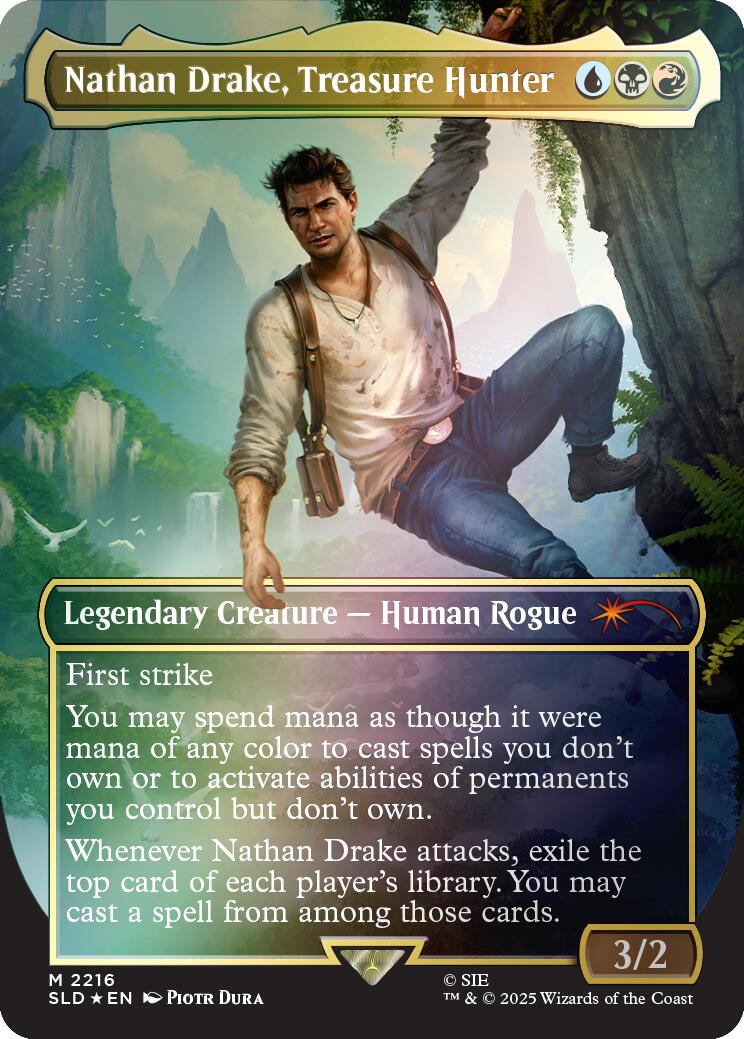 Nathan Drake, Treasure Hunter (Rainbow Foil) [Secret Lair Drop Series] | Black Swamp Games