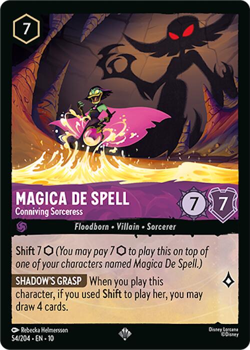 Magica De Spell - Conniving Sorceress (54/204) [Whispers in the Well] | Black Swamp Games
