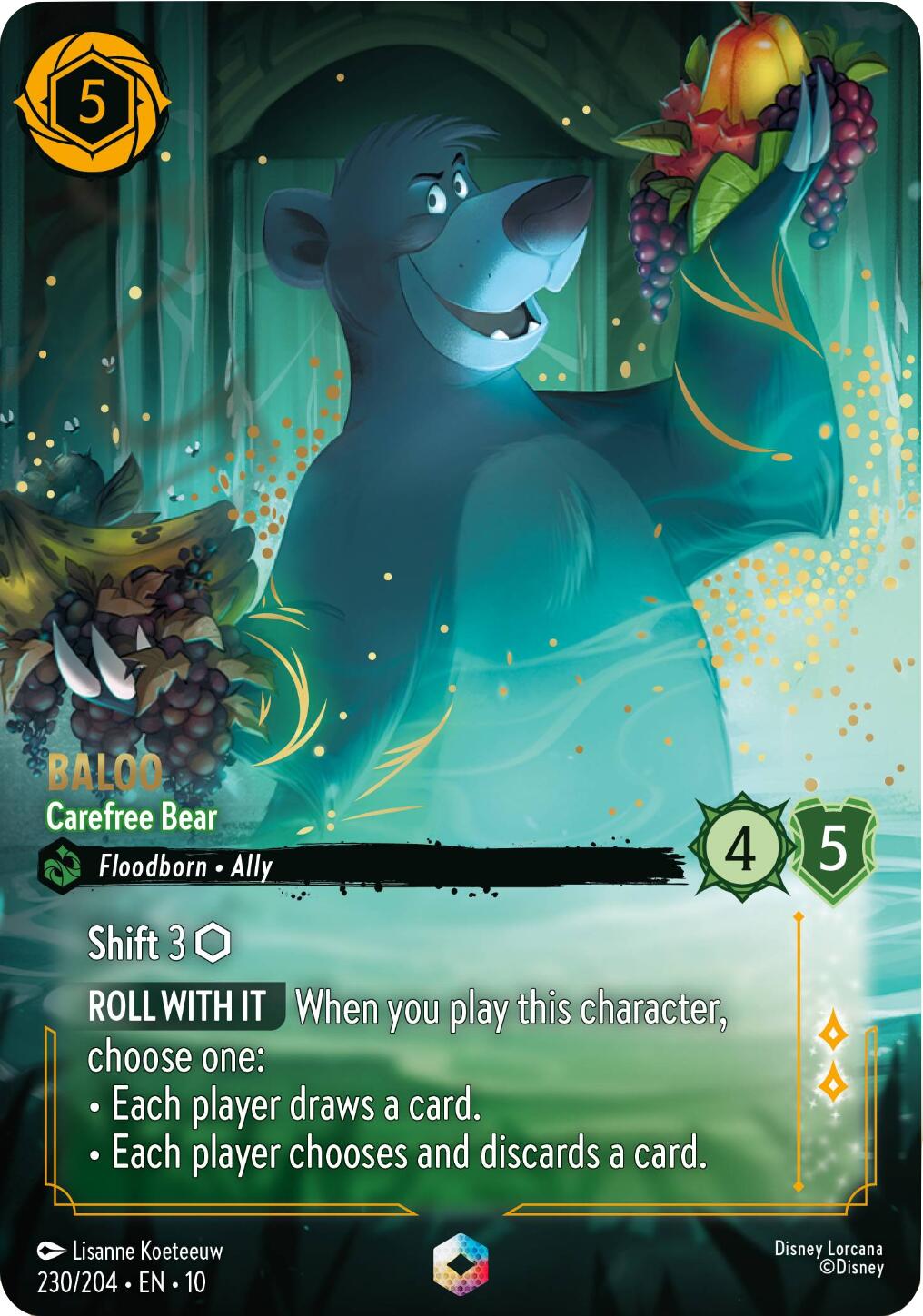 Baloo - Carefree Bear (Enchanted) (230/204) [Whispers in the Well] | Black Swamp Games