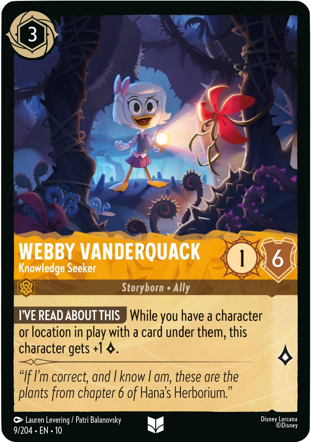 Webby Vanderquack - Knowledge Seeker (9/204) [Whispers in the Well] | Black Swamp Games