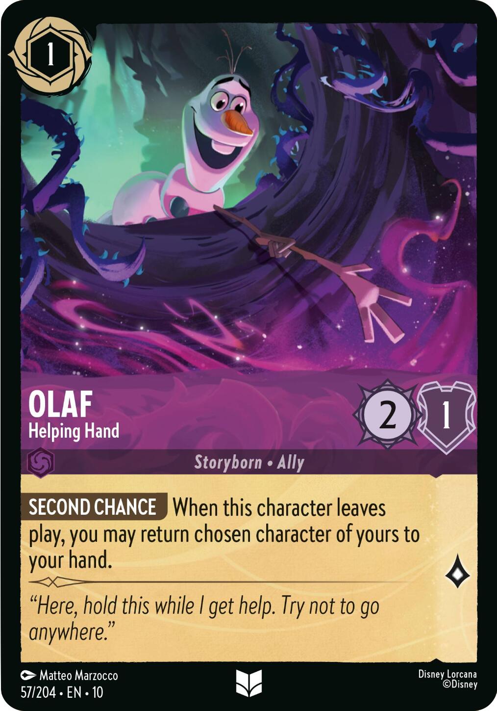 Olaf - Helping Hand (57/204) [Whispers in the Well] | Black Swamp Games