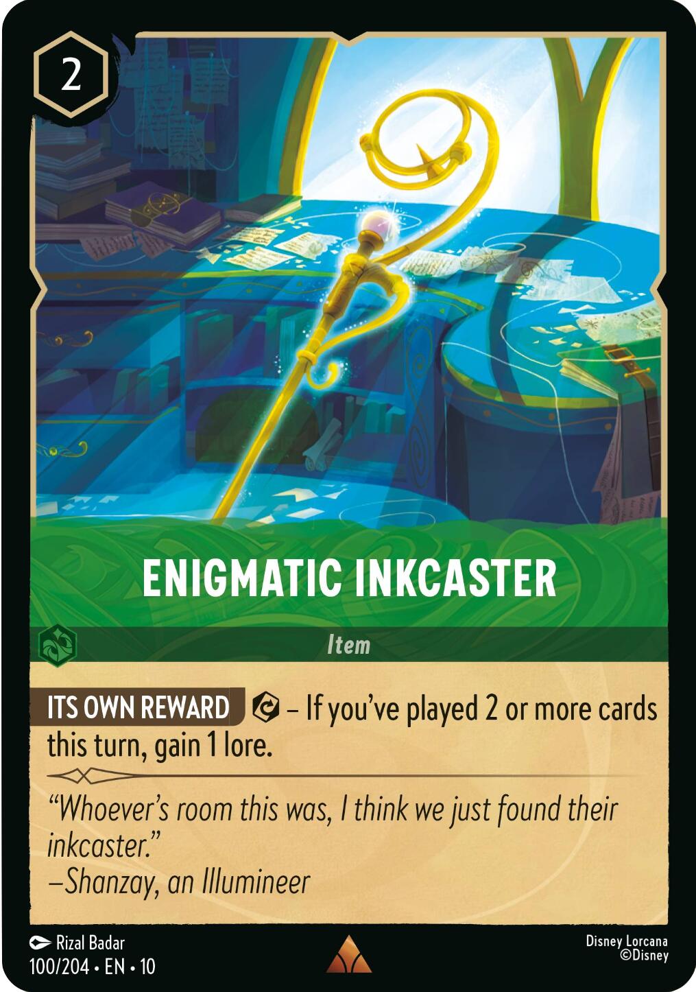 Enigmatic Inkcaster (100/204) [Whispers in the Well] | Black Swamp Games