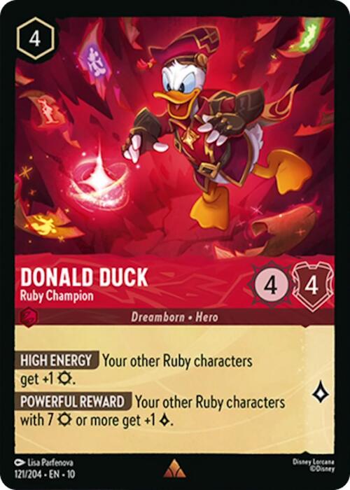 Donald Duck - Ruby Champion (121/204) [Whispers in the Well] | Black Swamp Games