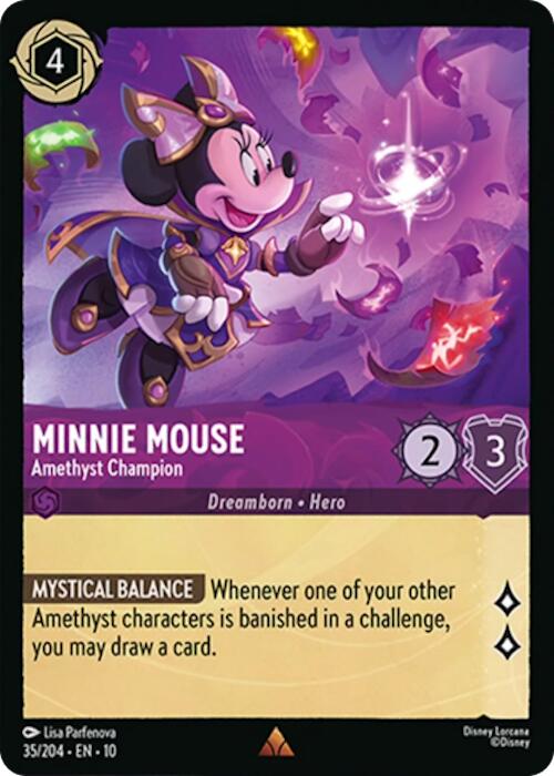 Minnie Mouse - Amethyst Champion (35/204) [Whispers in the Well] | Black Swamp Games