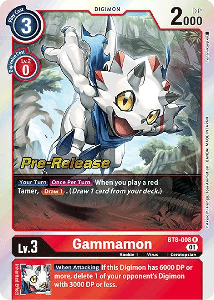 Gammamon [BT8-008] [New Awakening Pre-Release Cards] | Black Swamp Games