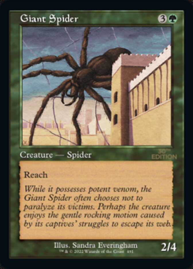 Giant Spider (Retro) [30th Anniversary Edition] | Black Swamp Games