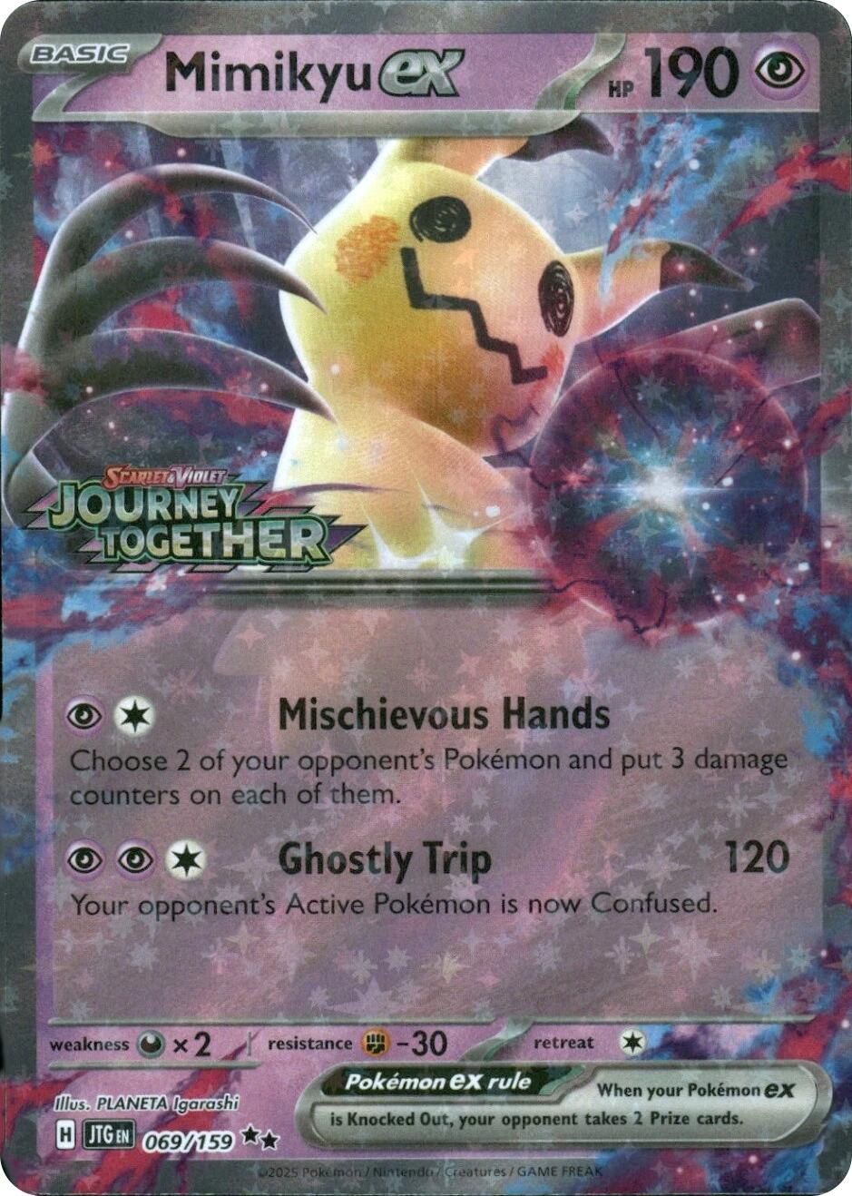 Mimikyu ex (069/159) (Journey Together Stamped) [Miscellaneous Cards] | Black Swamp Games