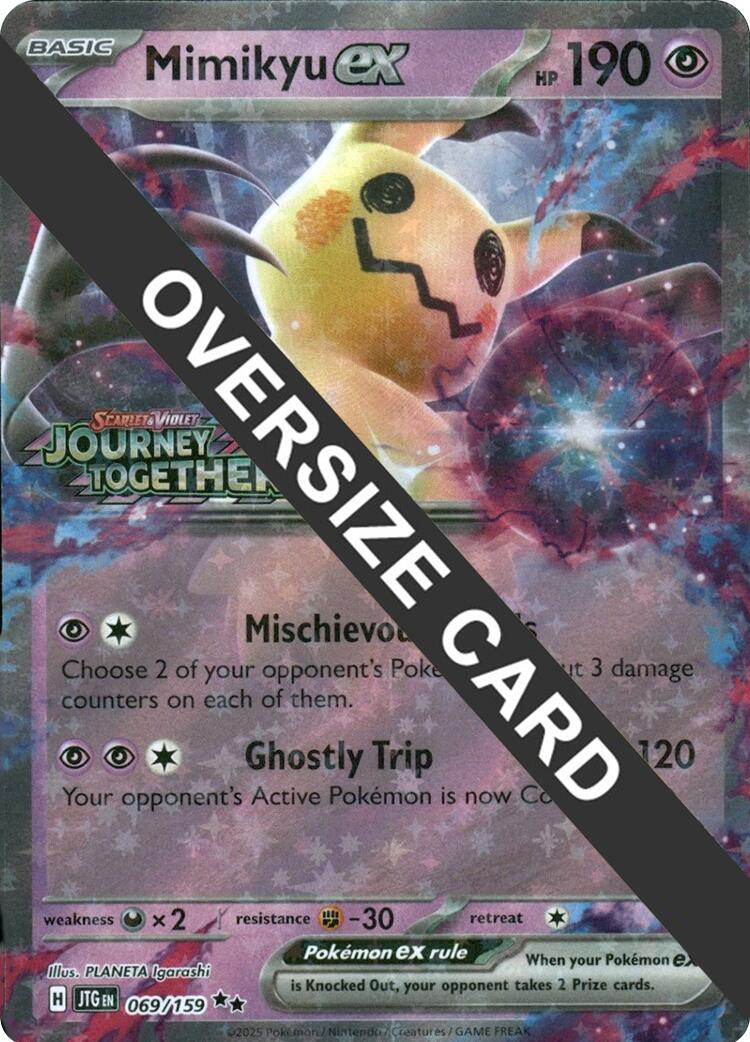 Mimikyu ex (069/159) (Journey Together Stamped) (Jumbo Card) [Miscellaneous Cards] | Black Swamp Games