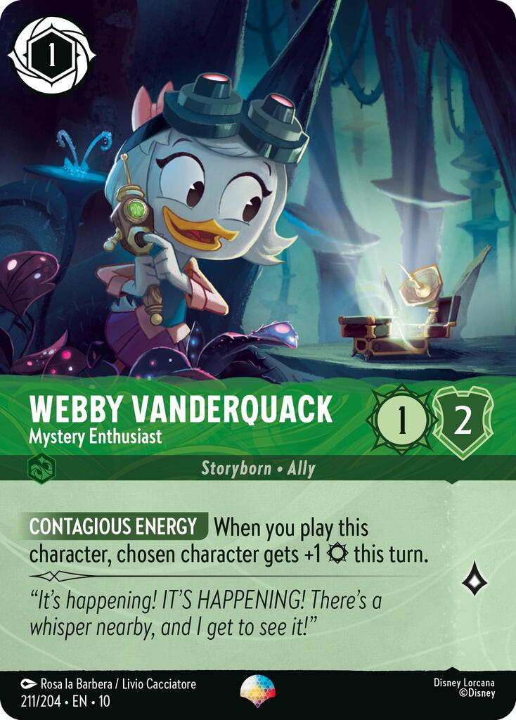 Webby Vanderquack - Mystery Enthusiast (Epic) (211/204) [Whispers in the Well] | Black Swamp Games