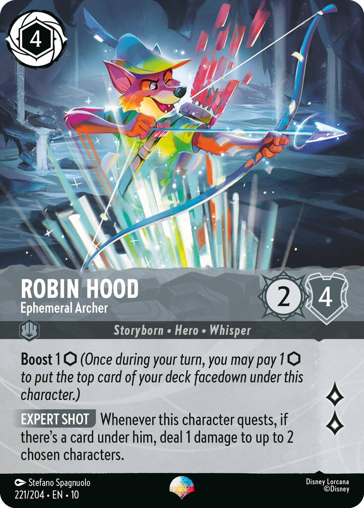 Robin Hood - Ephemeral Archer (Epic) (221/204) [Whispers in the Well] | Black Swamp Games