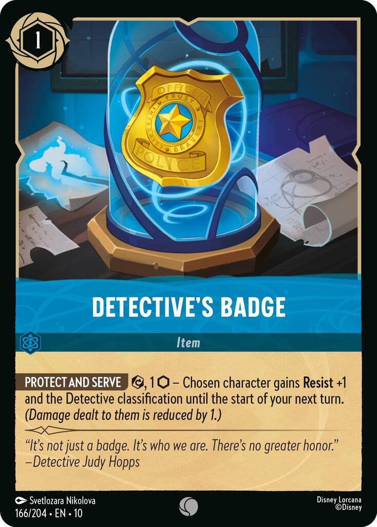 Detective's Badge (166/204) [Whispers in the Well] | Black Swamp Games