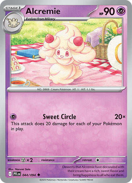 Alcremie (044/094) (Reverse Holo) [Mega Evolution: Phantasmal Flames] | Black Swamp Games