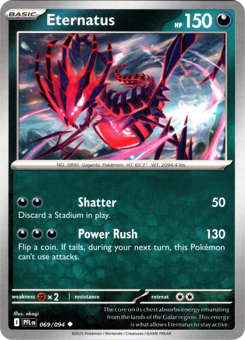 Eternatus (069/094) (Reverse Holo) [Mega Evolution: Phantasmal Flames] | Black Swamp Games