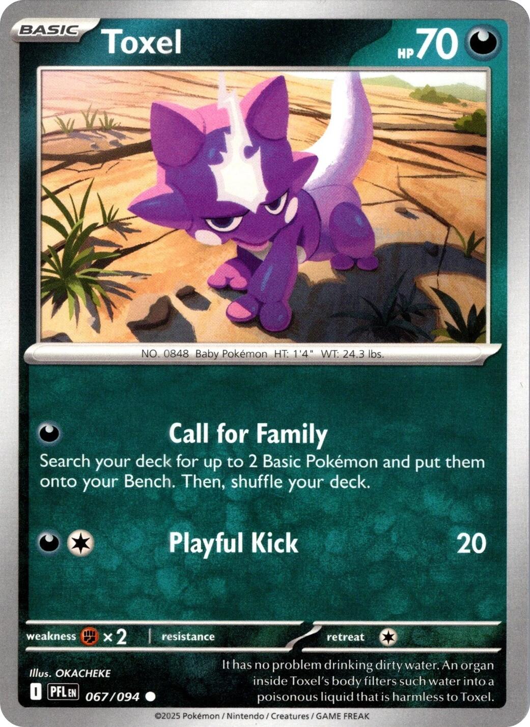 Toxel (067/094) (Reverse Holo) [Mega Evolution: Phantasmal Flames] | Black Swamp Games