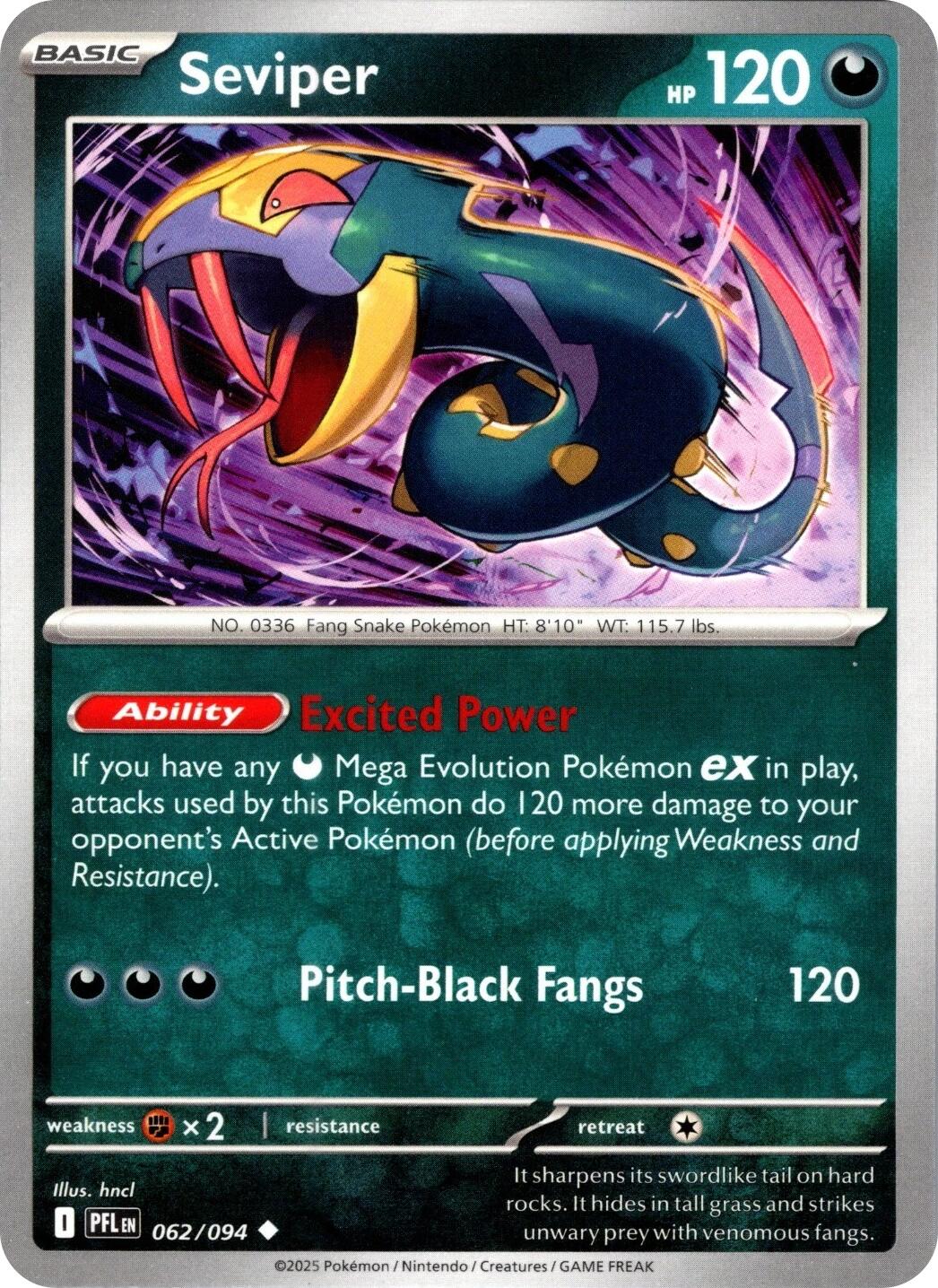 Seviper (062/094) [Mega Evolution: Phantasmal Flames] | Black Swamp Games