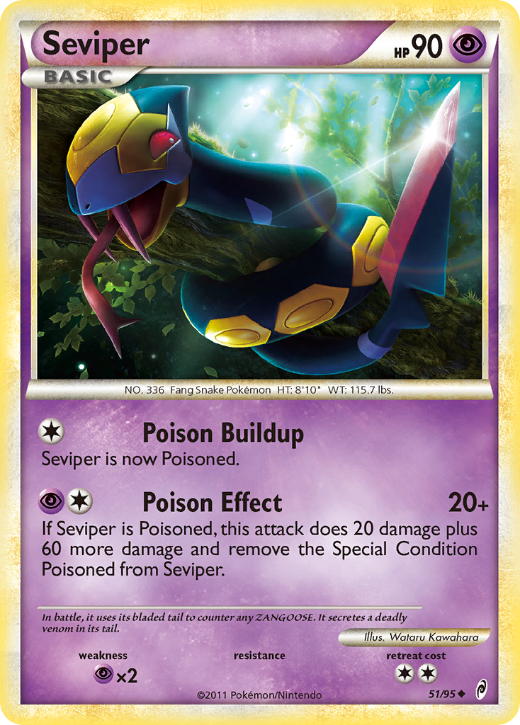 Seviper (51/95) [HeartGold & SoulSilver: Call of Legends] | Black Swamp Games