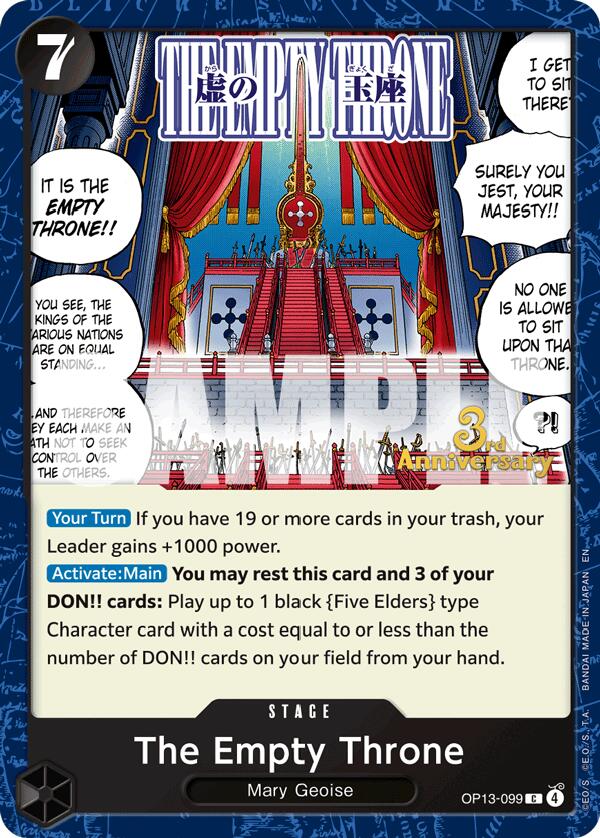 The Empty Throne [Carrying On His Will: 3rd Anniversary Tournament Cards] | Black Swamp Games