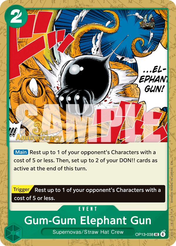 Gum-Gum Elephant Gun [Carrying On His Will: 3rd Anniversary Tournament Cards] | Black Swamp Games