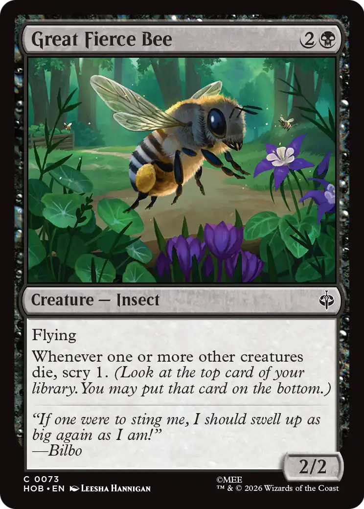 Great Fierce Bee [The Hobbit] | Black Swamp Games