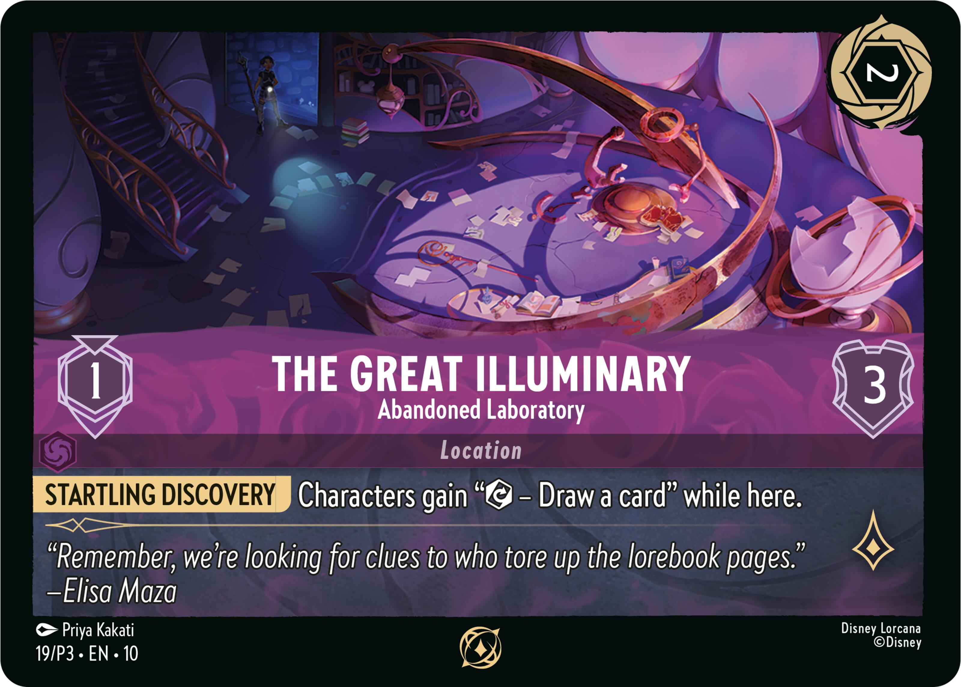 The Great Illuminary - Abandoned Laboratory (19) [Promo Cards] | Black Swamp Games
